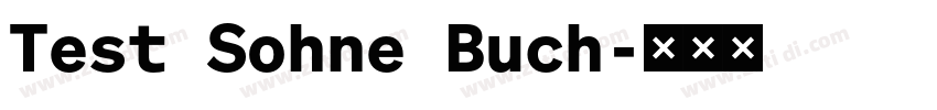 Test Sohne Buch字体转换
